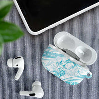 Sharks Couple Dreamy Polynesians Floral Sea AirPods Case Turquoise LT7 - Polynesian Pride