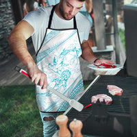 Sharks Couple Dreamy Polynesians Floral Sea Apron Turquoise LT7 - Polynesian Pride