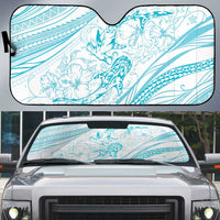 Sharks Couple Dreamy Polynesians Floral Sea Auto Sun Shade Turquoise LT7 Turquoise - Polynesian Pride