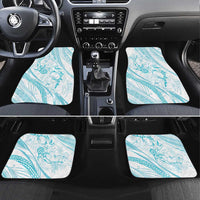 Sharks Couple Dreamy Polynesians Floral Sea Car Mats Turquoise LT7 Set 4pcs Turquoise - Polynesian Pride
