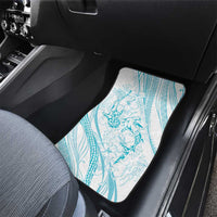 Sharks Couple Dreamy Polynesians Floral Sea Car Mats Turquoise LT7 - Polynesian Pride