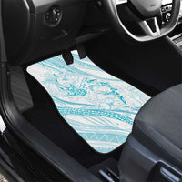 Sharks Couple Dreamy Polynesians Floral Sea Car Mats Turquoise LT7 - Polynesian Pride