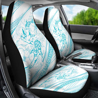 Sharks Couple Dreamy Polynesians Floral Sea Car Seat Cover Turquoise LT7 - Polynesian Pride