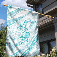 Sharks Couple Dreamy Polynesians Floral Sea Garden Flag Turquoise LT7 - Polynesian Pride
