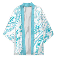 Sharks Couple Dreamy Polynesians Floral Sea Kimono Turquoise LT7 Unisex Turquoise - Polynesian Pride