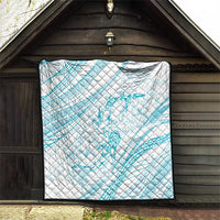 Sharks Couple Dreamy Polynesians Floral Sea Quilt Turquoise LT7 - Polynesian Pride