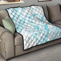 Sharks Couple Dreamy Polynesians Floral Sea Quilt Turquoise LT7 - Polynesian Pride