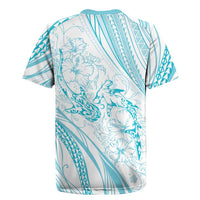 Sharks Couple Dreamy Polynesians Floral Sea Rugby Jersey Turquoise LT7 - Polynesian Pride