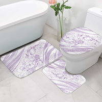 Sharks Couple Dreamy Polynesians Floral Sea Bathroom Set Lilac - Polynesian Pride