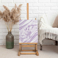 Sharks Couple Dreamy Polynesians Floral Sea Canvas Wall Art Lilac LT7 - Polynesian Pride