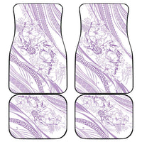 Sharks Couple Dreamy Polynesians Floral Sea Car Mats Lilac LT7 - Polynesian Pride
