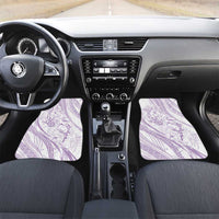 Sharks Couple Dreamy Polynesians Floral Sea Car Mats Lilac LT7 Set 2pcs - Front Lilac - Polynesian Pride