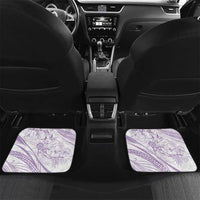Sharks Couple Dreamy Polynesians Floral Sea Car Mats Lilac LT7 Set 2pcs - Back Lilac - Polynesian Pride