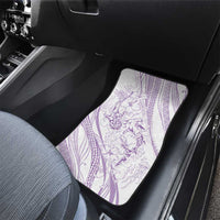 Sharks Couple Dreamy Polynesians Floral Sea Car Mats Lilac LT7 - Polynesian Pride
