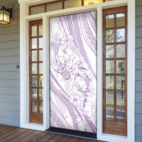 Sharks Couple Dreamy Polynesians Floral Sea Door Cover Lilac LT7 - Polynesian Pride