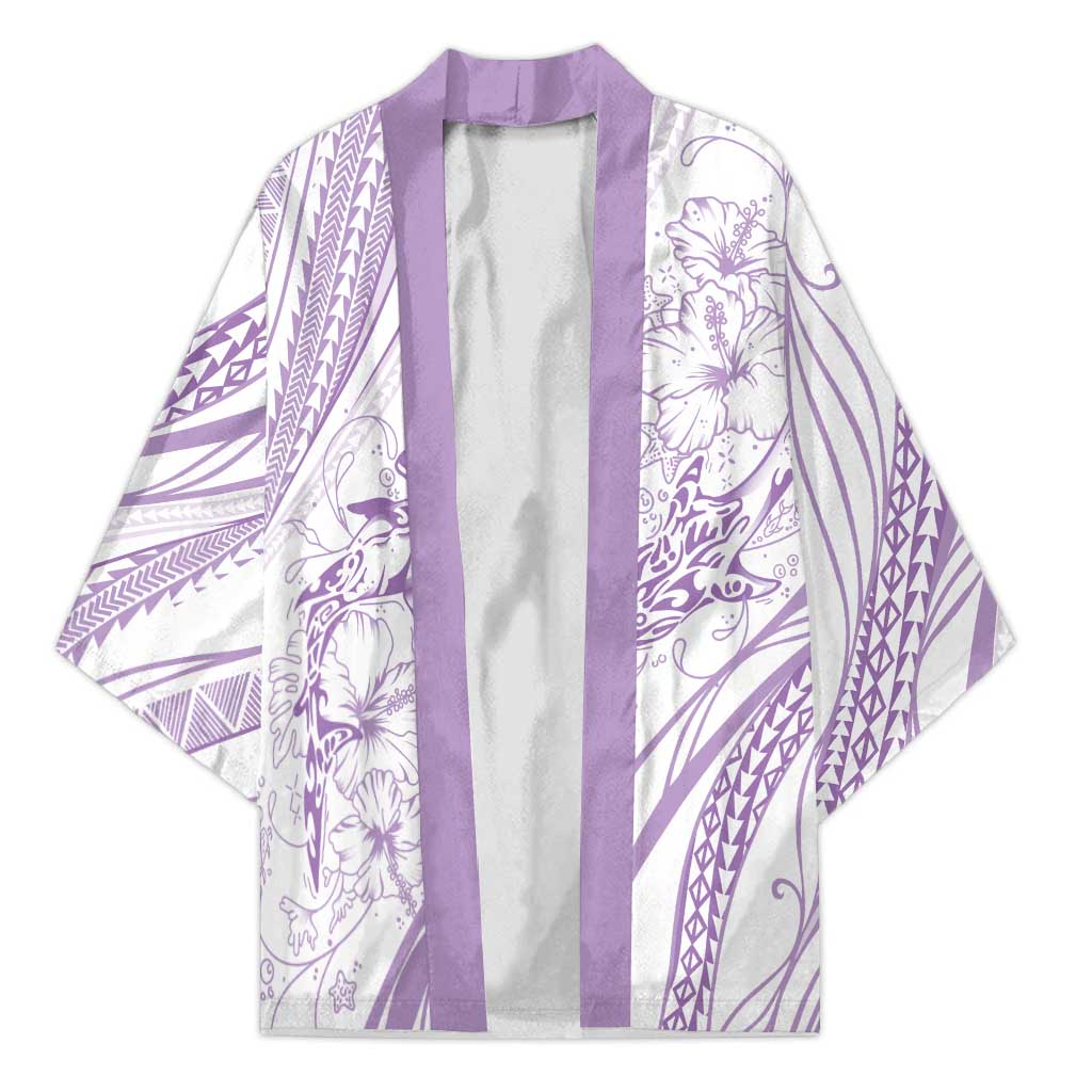 Sharks Couple Dreamy Polynesians Floral Sea Kimono Lilac LT7 Unisex Lilac - Polynesian Pride