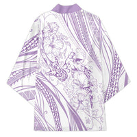 Sharks Couple Dreamy Polynesians Floral Sea Kimono Lilac LT7 - Polynesian Pride