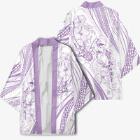 Sharks Couple Dreamy Polynesians Floral Sea Kimono Lilac LT7 - Polynesian Pride