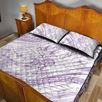 Sharks Couple Dreamy Polynesians Floral Sea Quilt Bed Set Lilac LT7 - Polynesian Pride