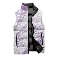 Sharks Couple Dreamy Polynesians Floral Sea Sleeveless Puffer Jacket Lilac LT7 - Polynesian Pride