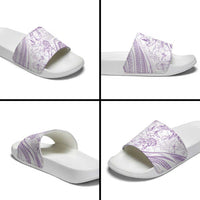 Sharks Couple Dreamy Polynesians Floral Sea Slide Sandals Lilac LT7 - Polynesian Pride
