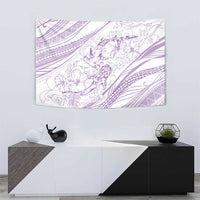 Sharks Couple Dreamy Polynesians Floral Sea Tapestry Lilac LT7 - Polynesian Pride