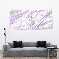 Sharks Couple Dreamy Polynesians Floral Sea Tapestry Lilac LT7 - Polynesian Pride
