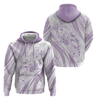 Sharks Couple Dreamy Polynesians Floral Sea Zip Hoodie Lilac LT7 - Polynesian Pride