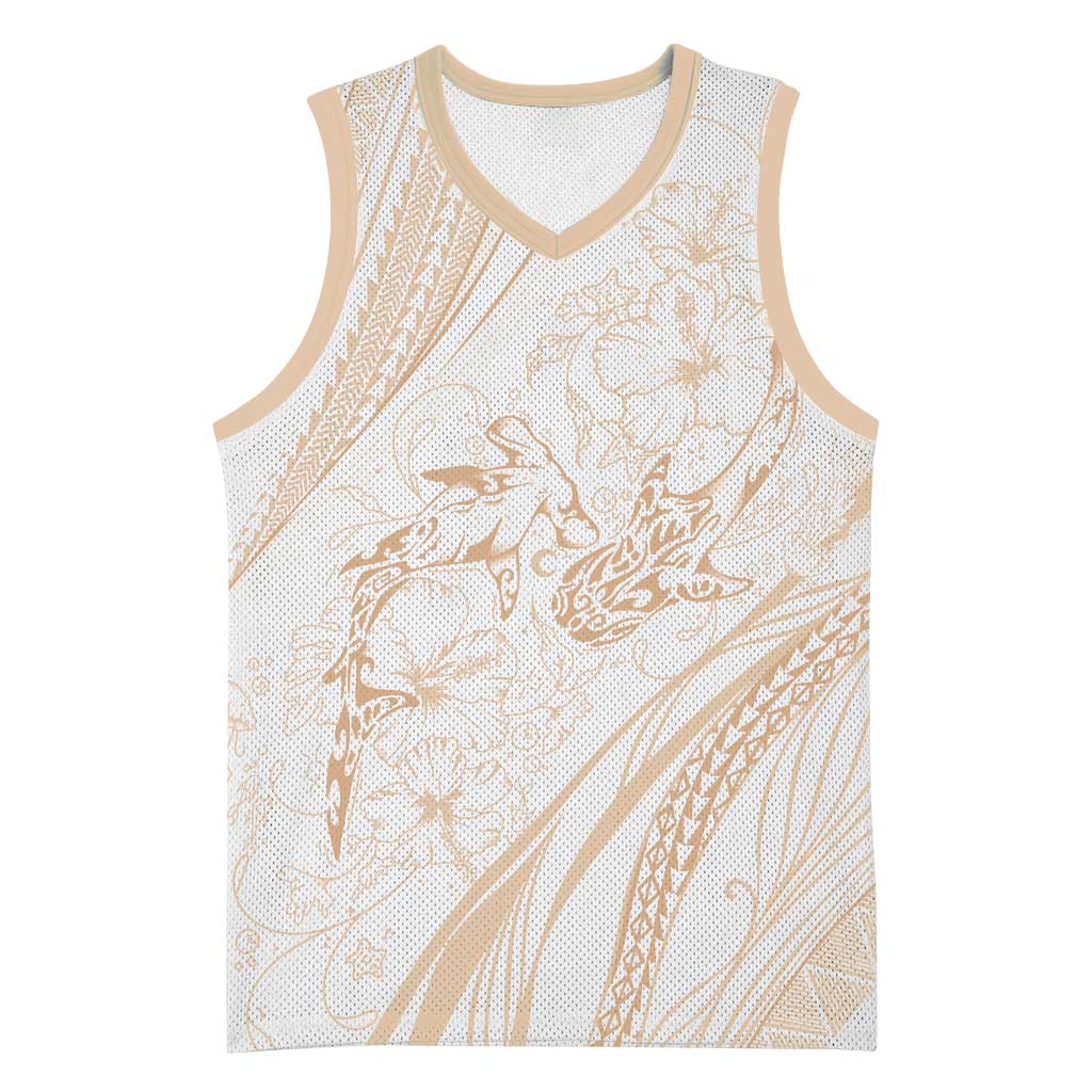 Sharks Couple Dreamy Polynesians Floral Sea Basketball Jersey Hazel LT7 Unisex Hazel - Polynesian Pride