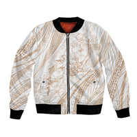 Sharks Couple Dreamy Polynesians Floral Sea Bomber Jacket Hazel LT7 Unisex Hazel - Polynesian Pride