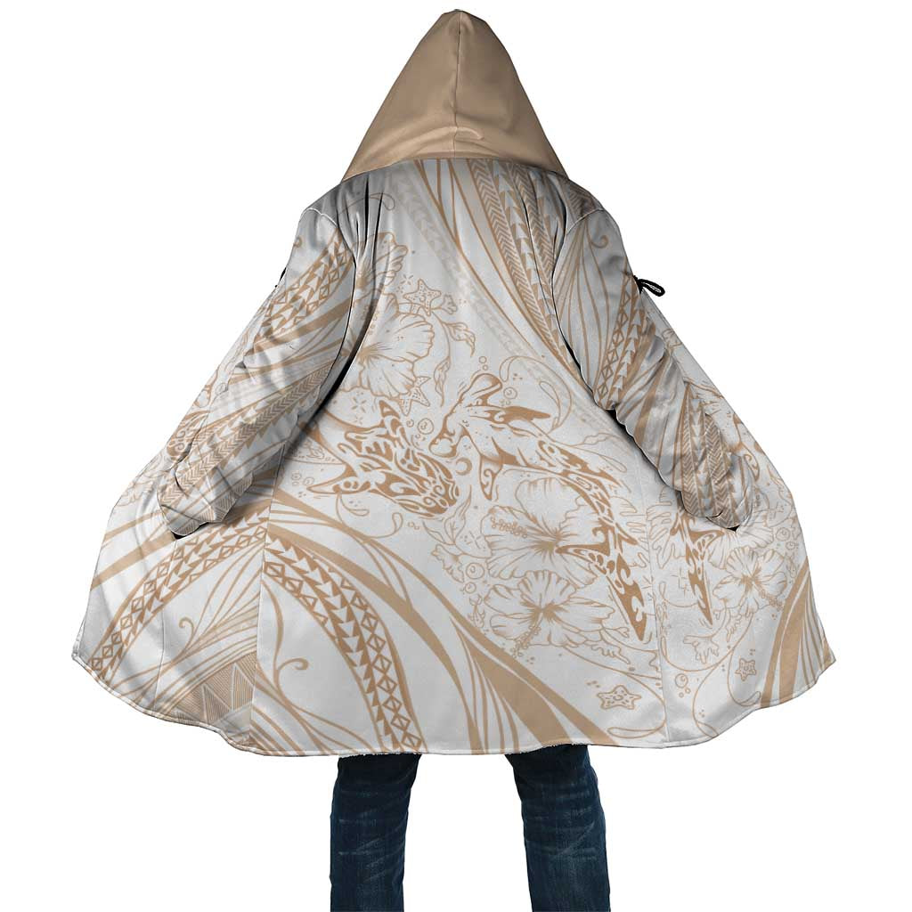 Sharks Couple Dreamy Polynesians Floral Sea Cloak Hazel - Polynesian Pride