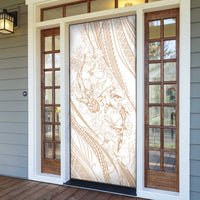 Sharks Couple Dreamy Polynesians Floral Sea Door Cover Hazel - Polynesian Pride