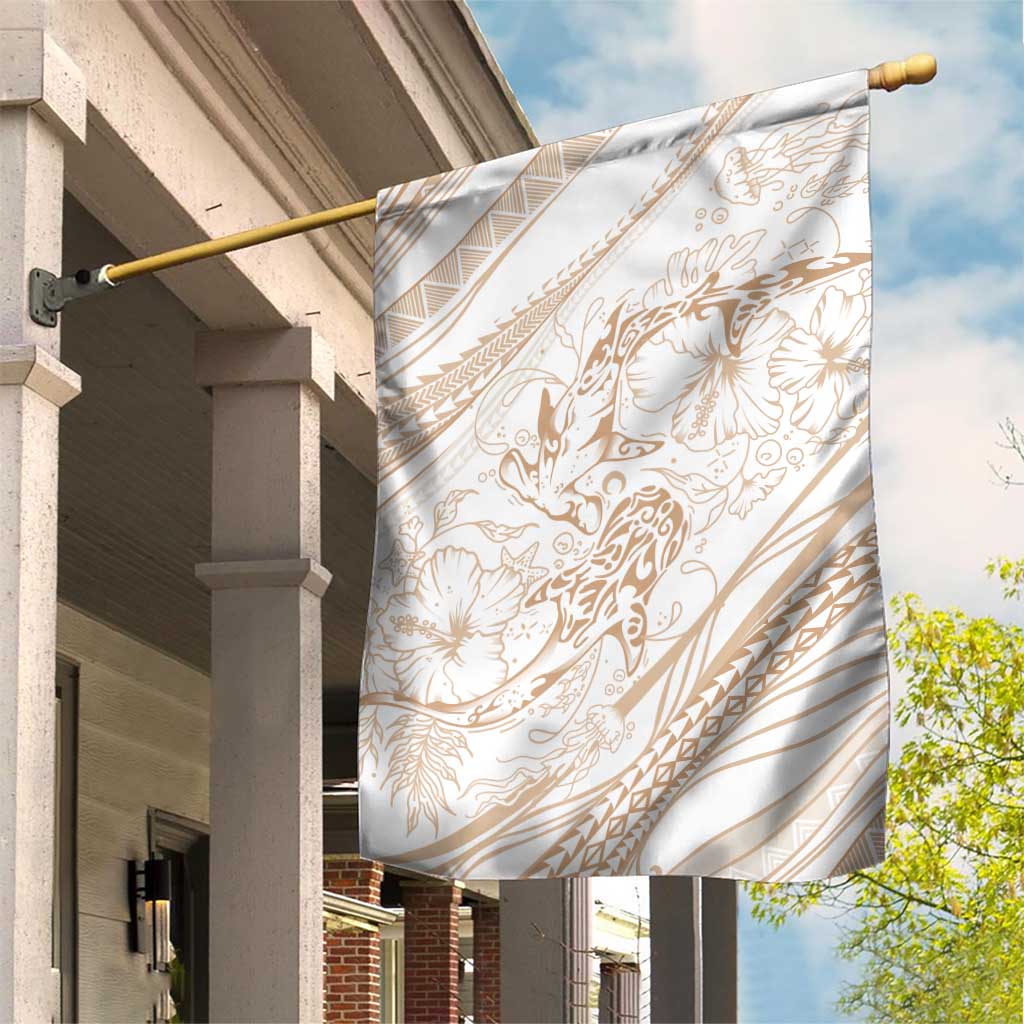 Sharks Couple Dreamy Polynesians Floral Sea Garden Flag Hazel LT7 House Flag Hazel - Polynesian Pride