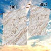 Sharks Couple Dreamy Polynesians Floral Sea Garden Flag Hazel LT7 - Polynesian Pride