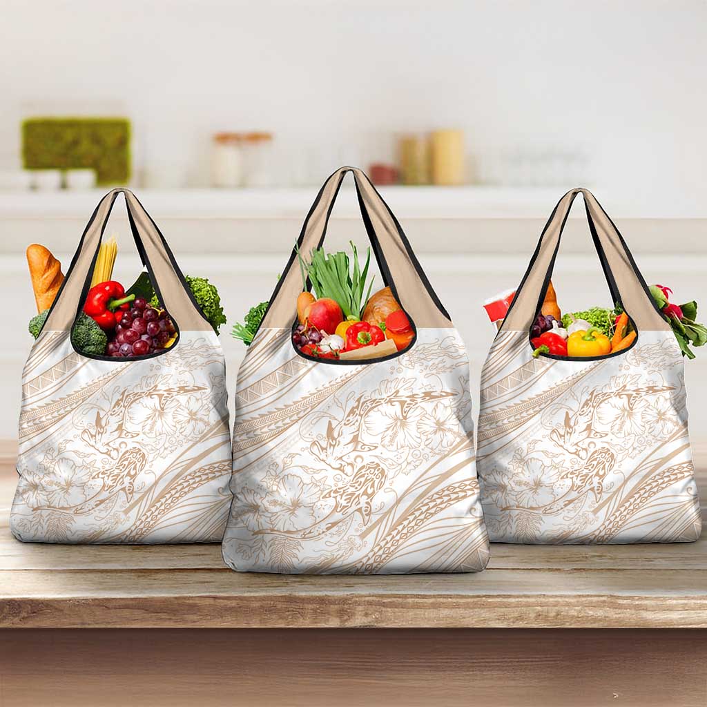 Sharks Couple Dreamy Polynesians Floral Sea Grocery Bag Hazel LT7 3-pack One Size Hazel - Polynesian Pride