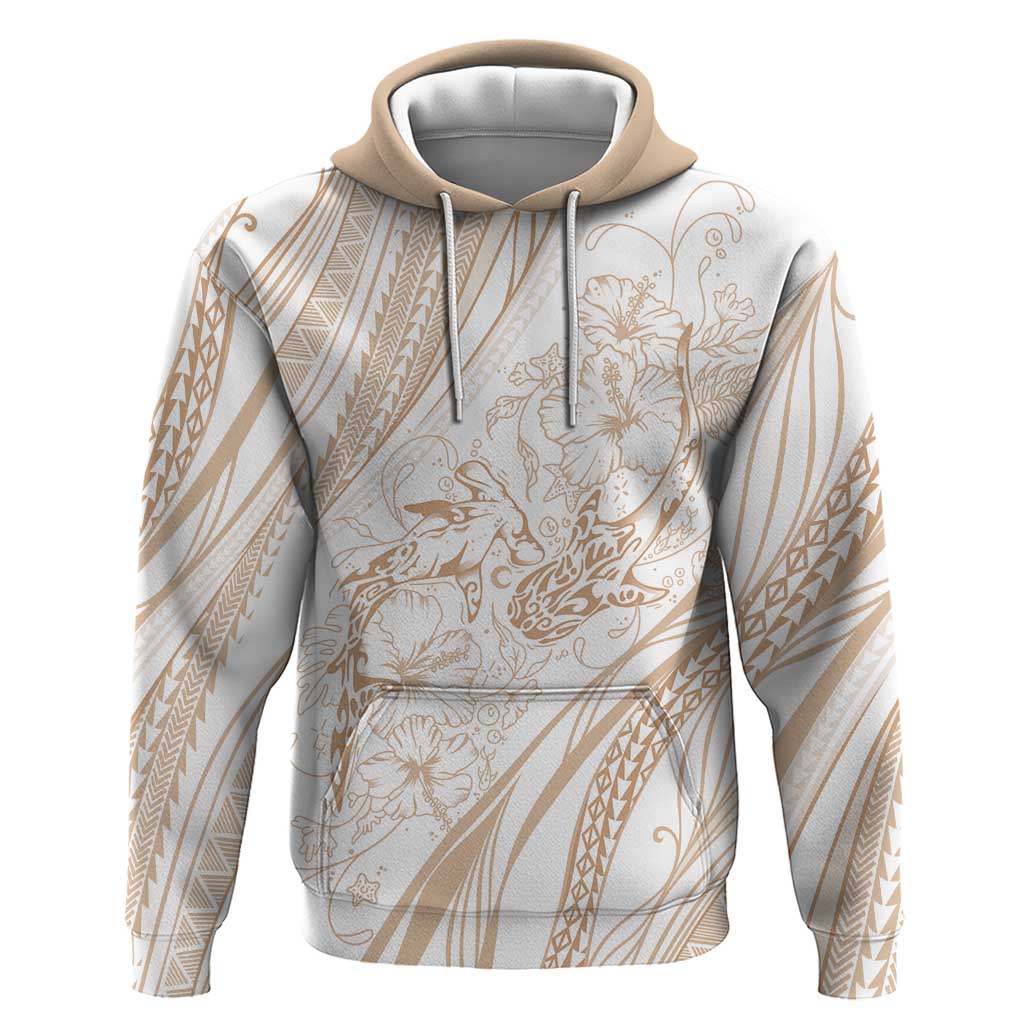 Sharks Couple Dreamy Polynesians Floral Sea Hoodie Hazel LT7 Pullover Hoodie Hazel - Polynesian Pride