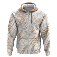 Sharks Couple Dreamy Polynesians Floral Sea Hoodie Hazel LT7 Zip Hoodie Hazel - Polynesian Pride