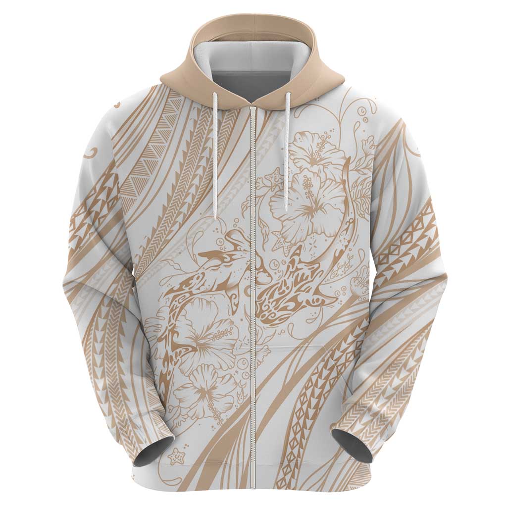 Sharks Couple Dreamy Polynesians Floral Sea Hoodie Hazel LT7 - Polynesian Pride