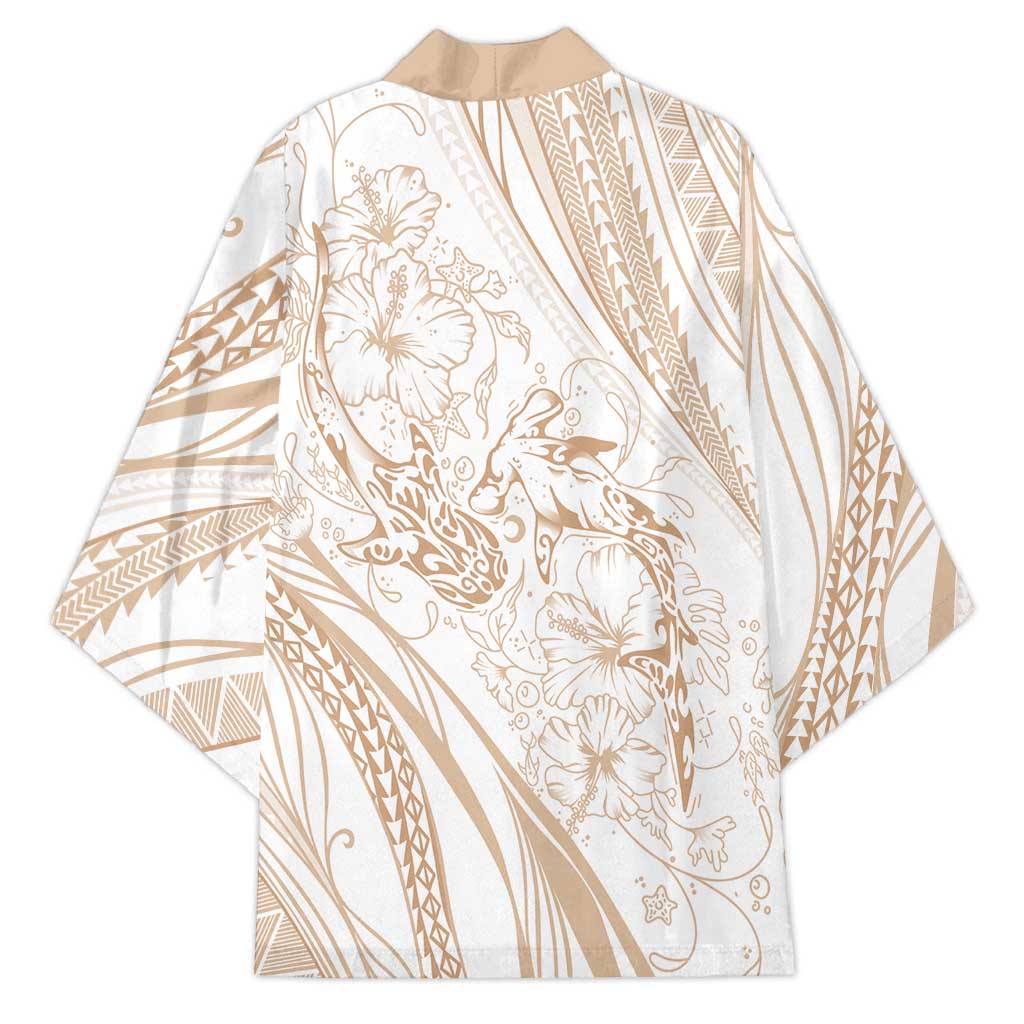 Sharks Couple Dreamy Polynesians Floral Sea Kimono Hazel LT7 - Polynesian Pride