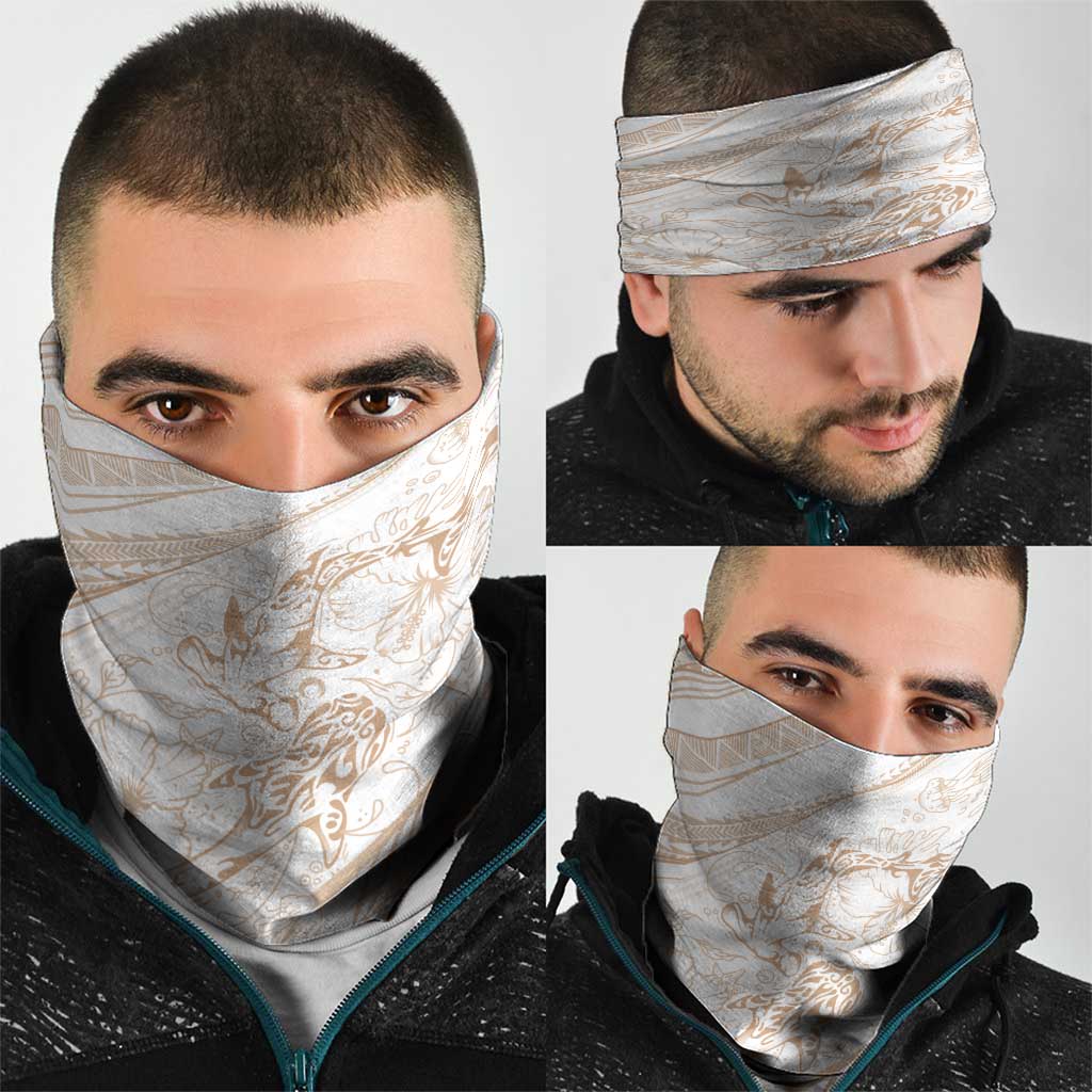 Sharks Couple Dreamy Polynesians Floral Sea Neck Gaiter Hazel LT7 - Polynesian Pride