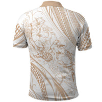 Sharks Couple Dreamy Polynesians Floral Sea Polo Shirt Hazel LT7 - Polynesian Pride