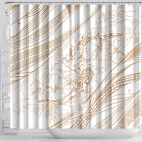 Sharks Couple Dreamy Polynesians Floral Sea Shower Curtain Hazel LT7 - Polynesian Pride