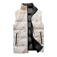 Sharks Couple Dreamy Polynesians Floral Sea Sleeveless Puffer Jacket Hazel LT7 - Polynesian Pride