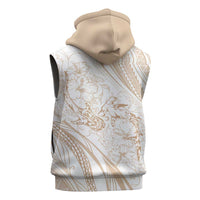 Sharks Couple Dreamy Polynesians Floral Sea Sleeveless Zip Hoodie Hazel LT7 - Polynesian Pride