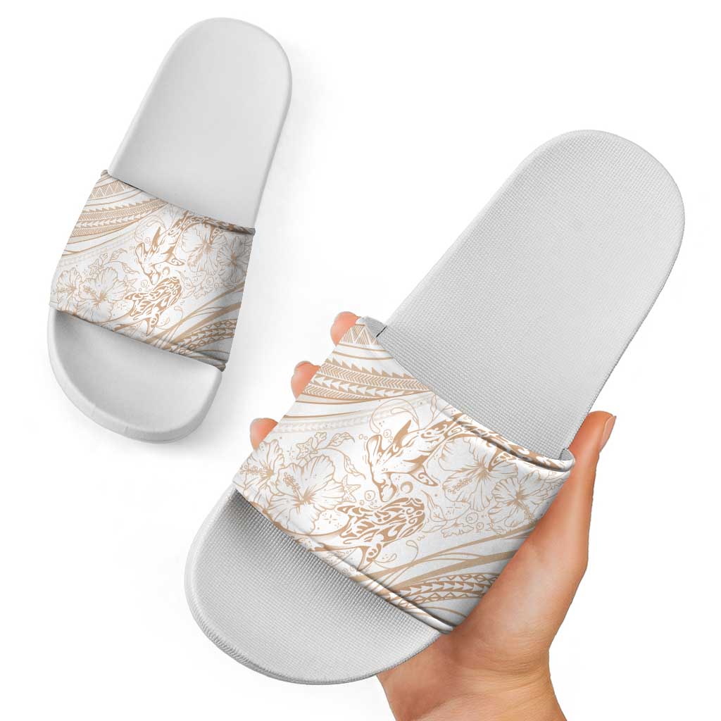 Sharks Couple Dreamy Polynesians Floral Sea Slide Sandals Hazel LT7 - Polynesian Pride