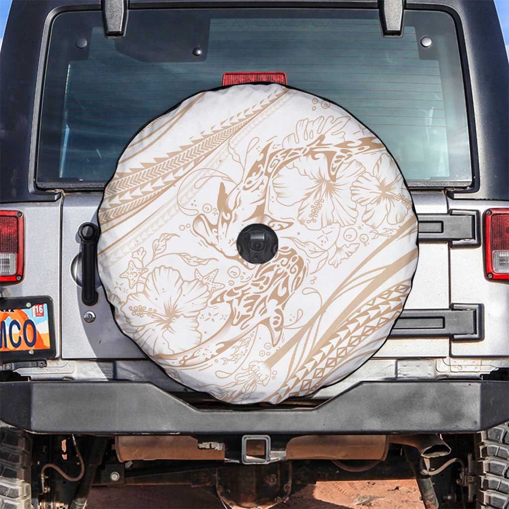 Sharks Couple Dreamy Polynesians Floral Sea Spare Tire Cover Hazel LT7 Hazel - Polynesian Pride