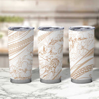 Sharks Couple Dreamy Polynesians Floral Sea Tumbler Cup Hazel LT7 - Polynesian Pride