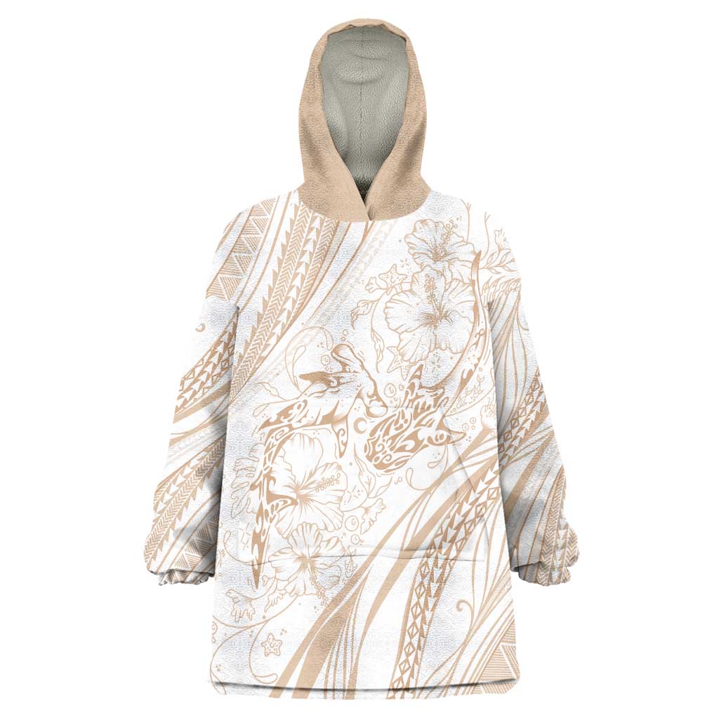 Sharks Couple Dreamy Polynesians Floral Sea Wearable Blanket Hoodie Hazel LT7 One Size Hazel - Polynesian Pride
