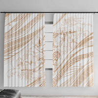 Sharks Couple Dreamy Polynesians Floral Sea Window Curtain Hazel LT7 With Hooks Hazel - Polynesian Pride