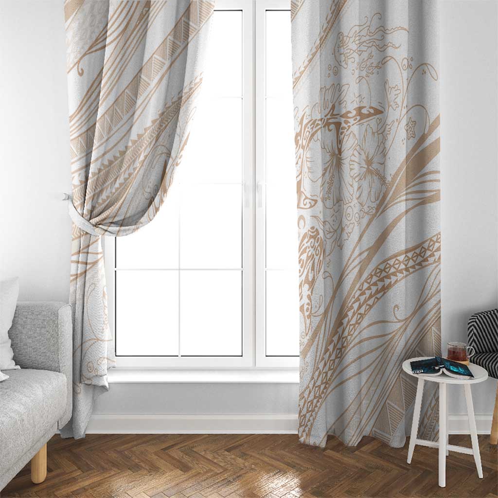 Sharks Couple Dreamy Polynesians Floral Sea Window Curtain Hazel LT7 - Polynesian Pride